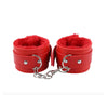 Buy beginners bondage set. Cuffs from the 11 piece bondage set in red with chain leash and storage bag included. Brought to you by Eden&#39;s Temple Sex Shop Ireland.