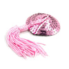 heart sequin nipple covers with tassels - pink from eden&#39;s temple kink boutique ireland