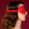 pvc blindfold RED edens temple - 2