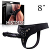Mistress Elastic Strap On With Silicone Dildo 8&quot; | Eden&#39;s Temple Sex Toys Ireland