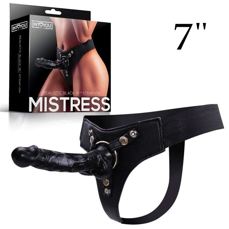 Mistress Elastic Strap On With Silicone Dildo 7" | Eden's Temple Sex Toys Ireland